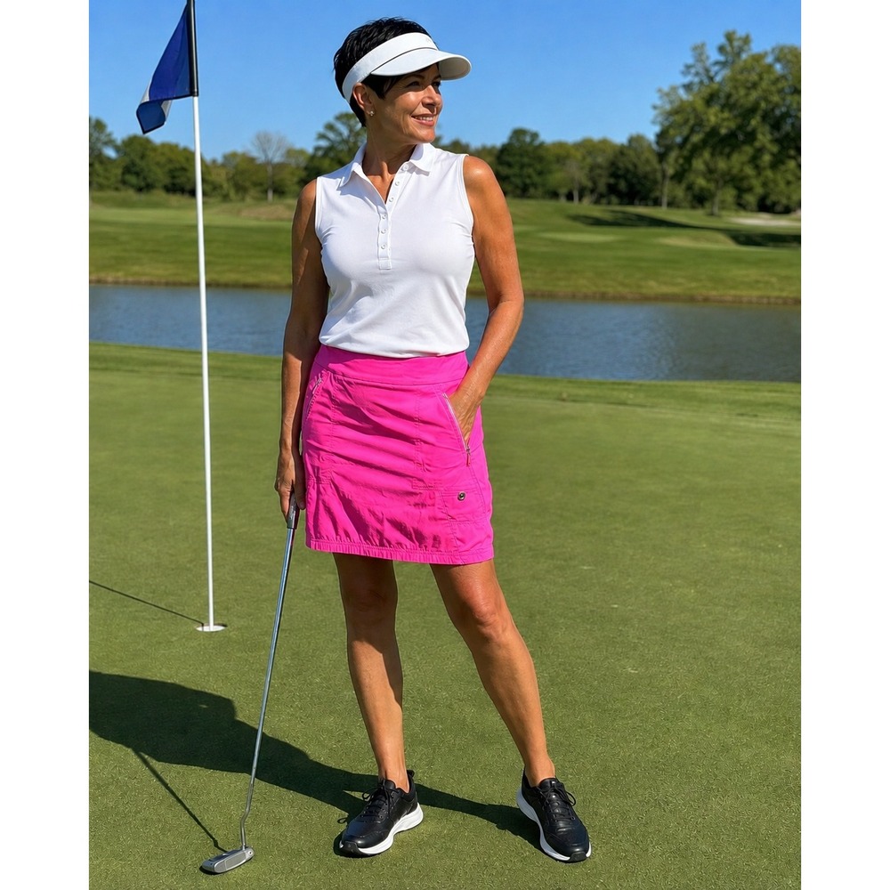 Jamie Sadock Pink Golf Skort